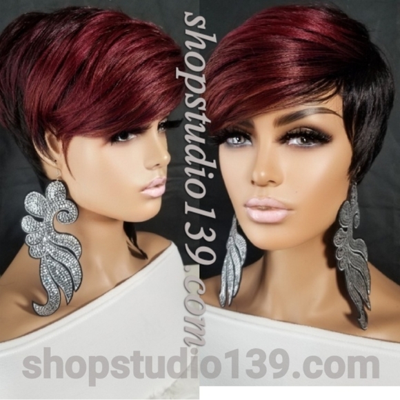 Sexy short human hair pixie wig